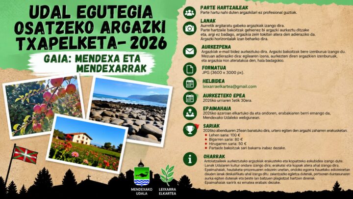 Mendexa busca fotos para su calendario municipal