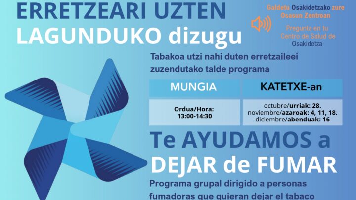 Mungia organiza un taller gratuito para dejar de fumar