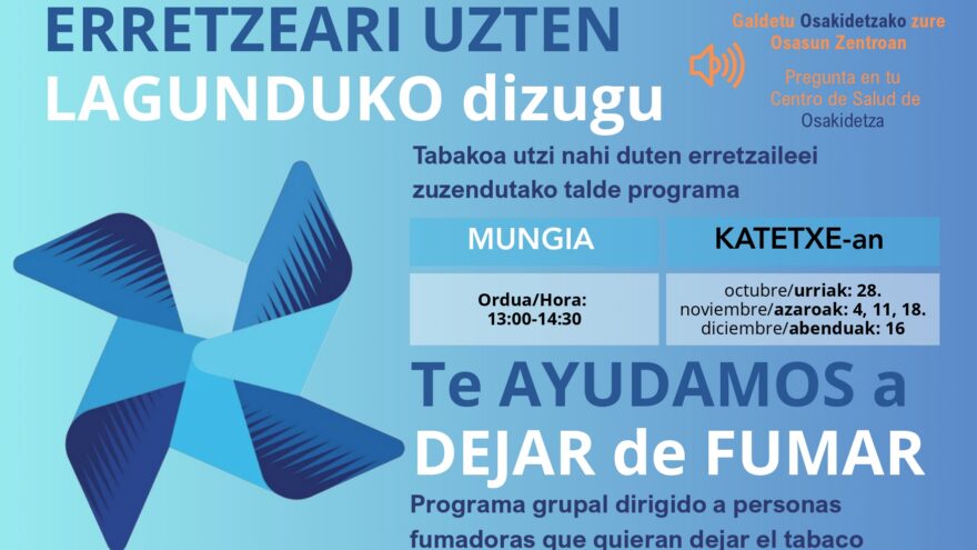 Mungia organiza un taller gratuito para dejar de fumar