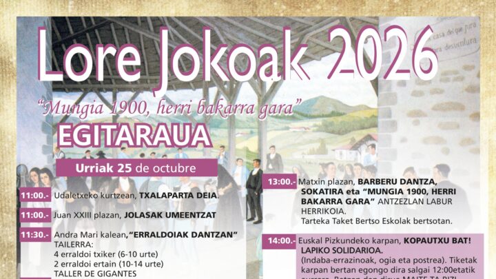 Mungia celebra este domingo una nueva edición de Lore Jokoak
