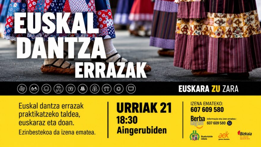 Busturia combina euskera y euskal dantzak con Berbalagun