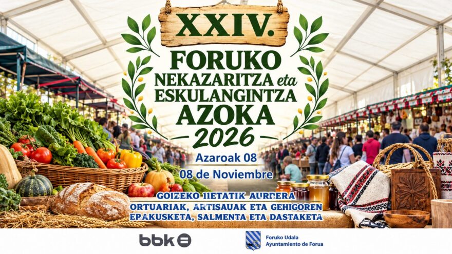 Forua celebra su Feria Agrícola y Artesana el 8 de noviembre